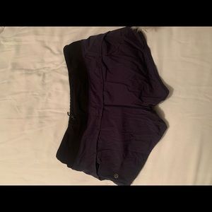 Lululemon speed up shorts purple/grey- size 6